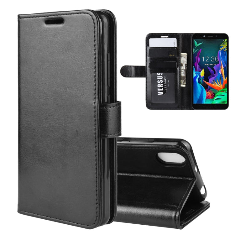 For LG K20 (2019) R64 Texture Single Fold Horizontal Flip Leather Case with Holder & Card Slots & Wallet