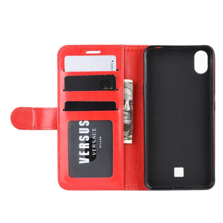 For LG K20 (2019) R64 Texture Single Fold Horizontal Flip Leather Case with Holder & Card Slots & Wallet