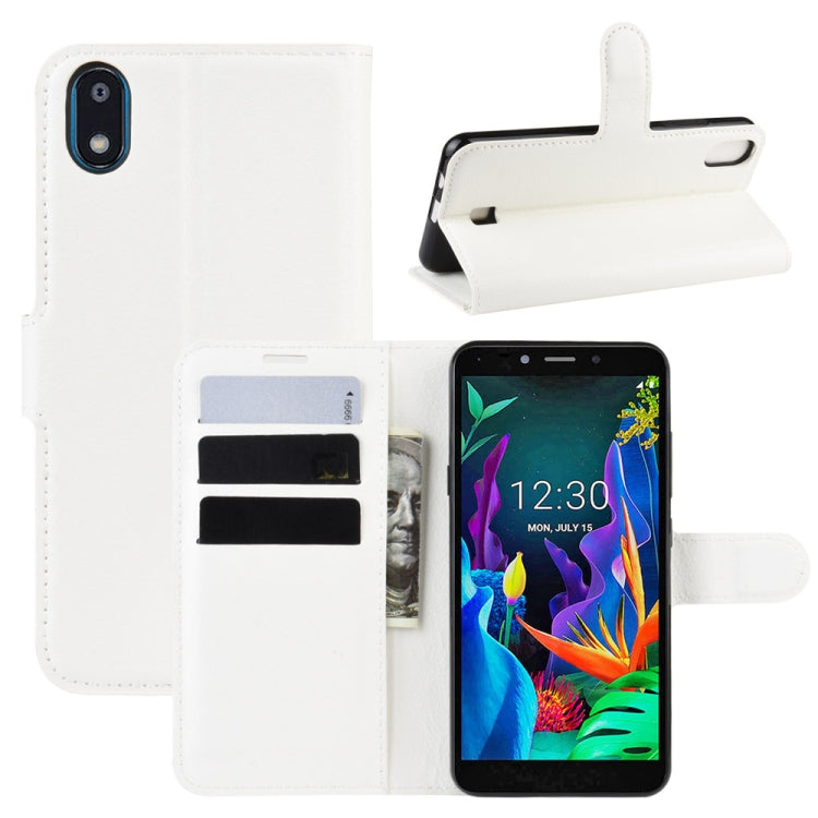 For LG K20 (2019)   Litchi Texture Horizontal Flip Leather Case with Wallet & Holder & Card Slots