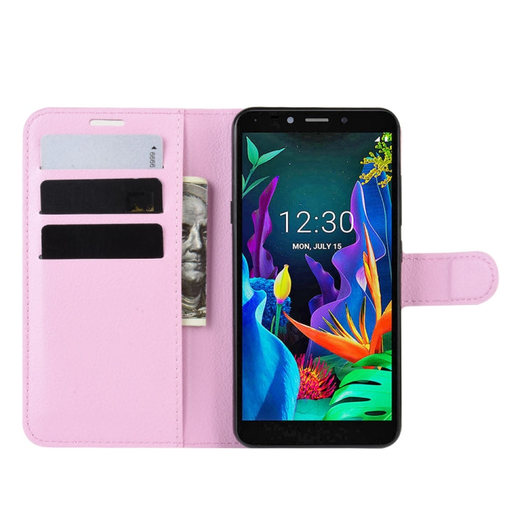 For LG K20 (2019)   Litchi Texture Horizontal Flip Leather Case with Wallet & Holder & Card Slots