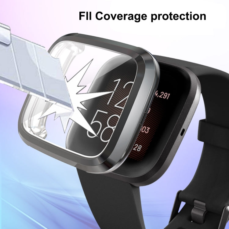 ENKAY Hat-prince Full Coverage Electroplate TPU Case for Fitbit Versa 2
