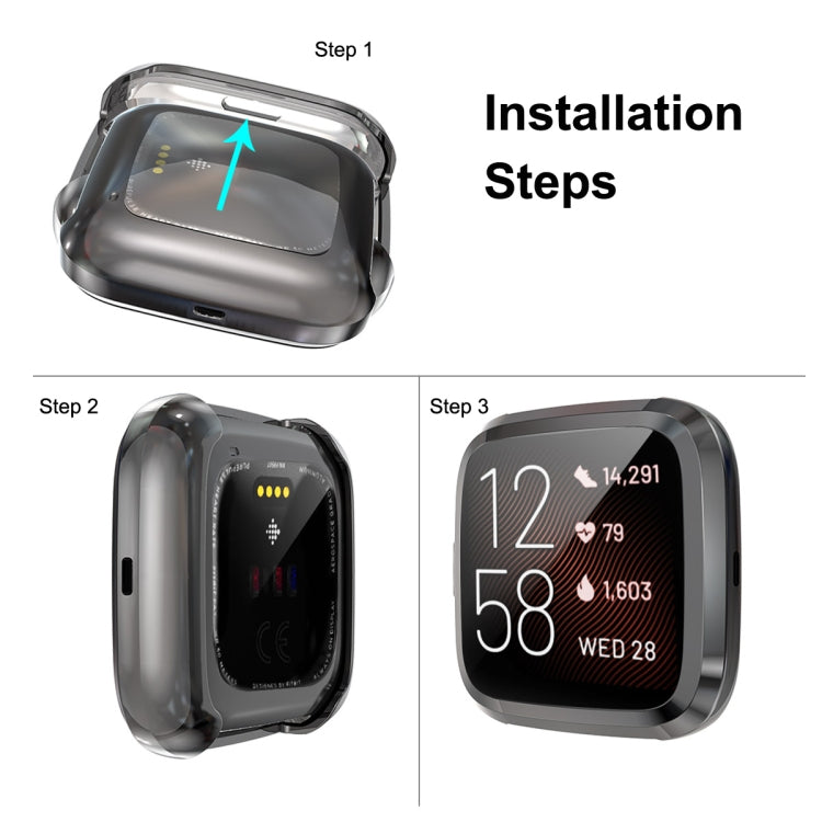 ENKAY Hat-prince Full Coverage Electroplate TPU Case for Fitbit Versa 2