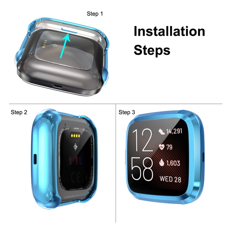 ENKAY Hat-prince Full Coverage Electroplate TPU Case for Fitbit Versa 2