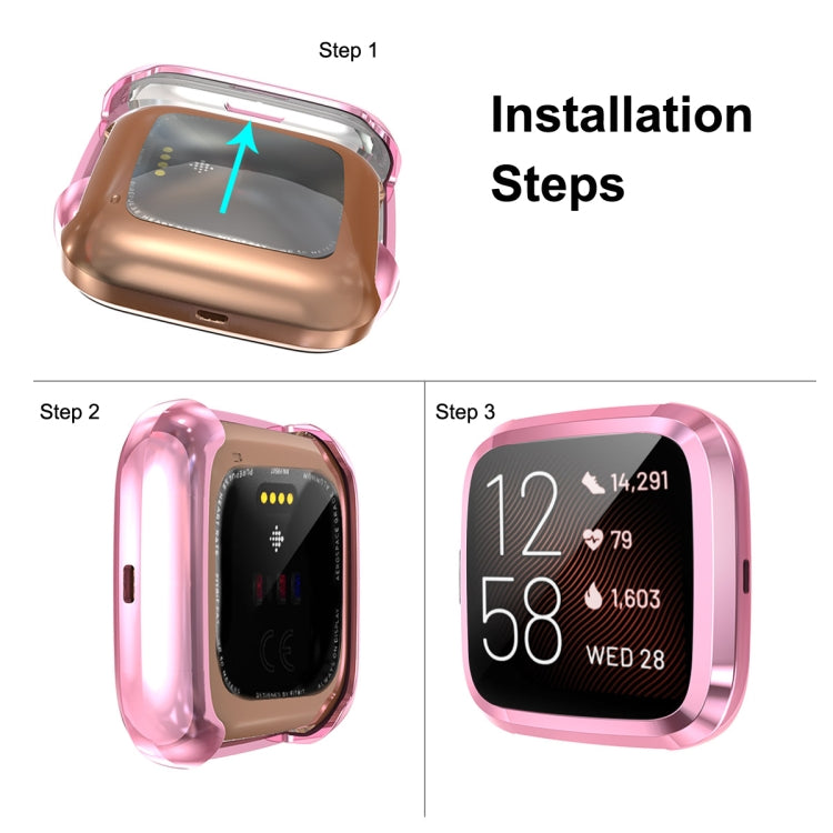 ENKAY Hat-prince Full Coverage Electroplate TPU Case for Fitbit Versa 2