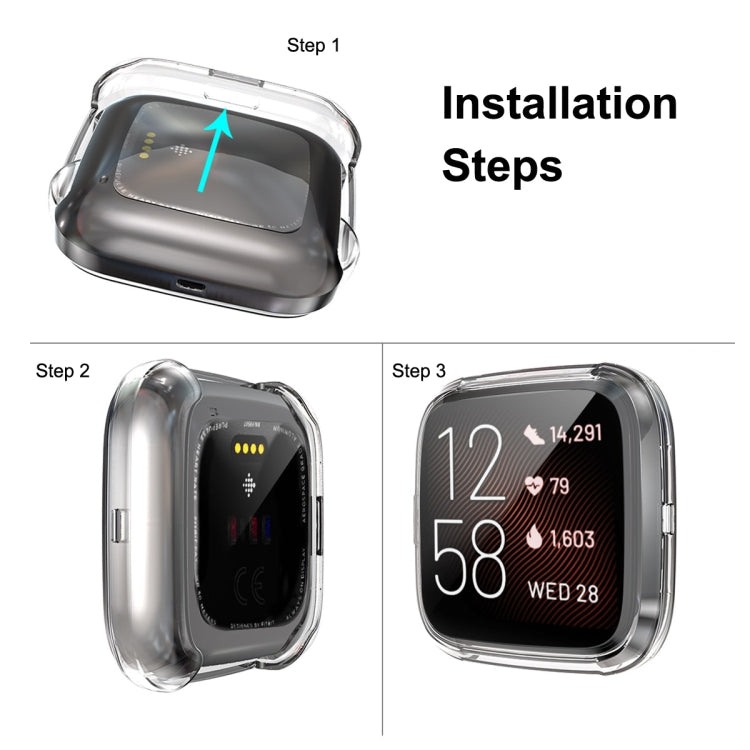 ENKAY Hat-prince Full Coverage Electroplate TPU Case for Fitbit Versa 2
