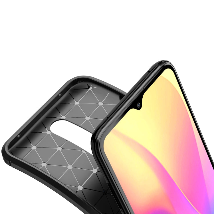 For Xiaomi Redmi 8 Carbon Fiber Texture Shockproof TPU Case(Blue)