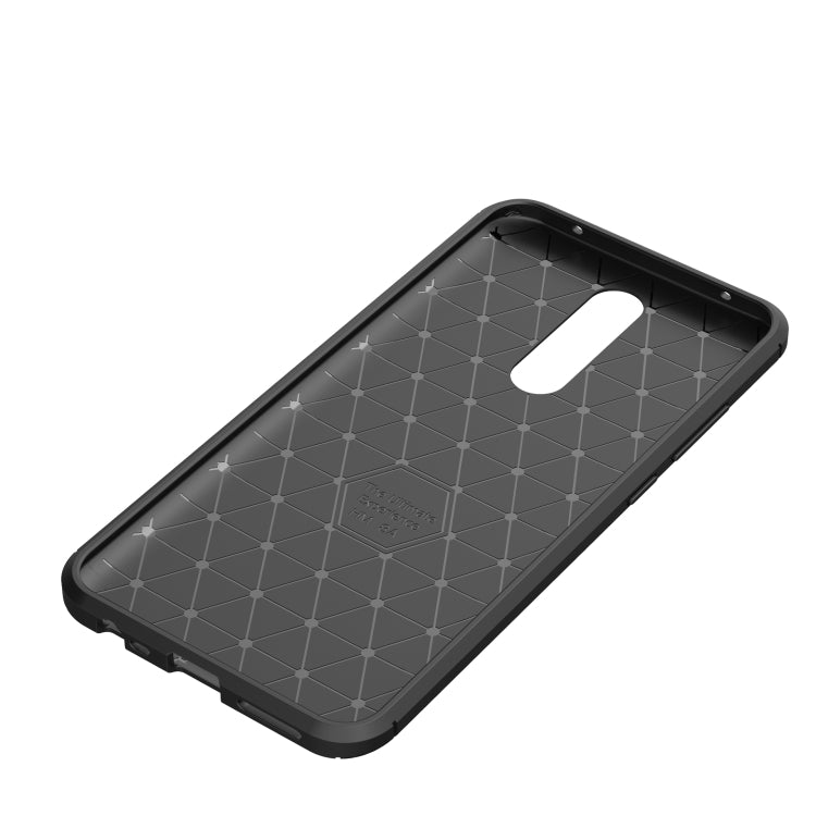 For Xiaomi Redmi 8A Carbon Fiber Texture Shockproof TPU Case(Brown)