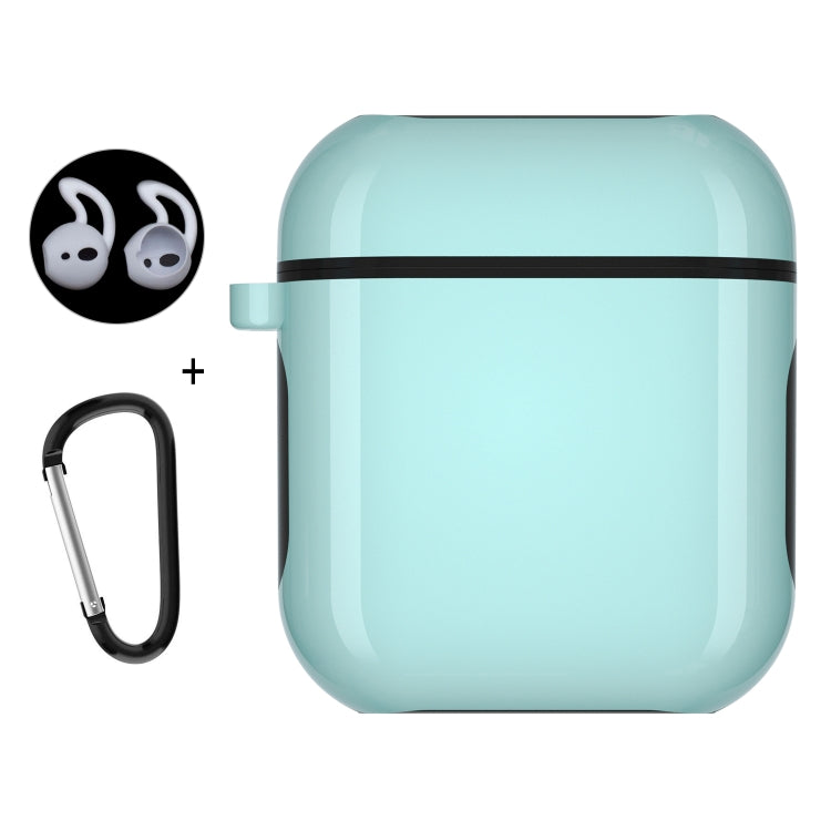 ENKAY Hat-Prince for Apple AirPods 1 / 2  Wireless Earphone PC Hard Protective Case with Carabiner and A Pair of Earplug