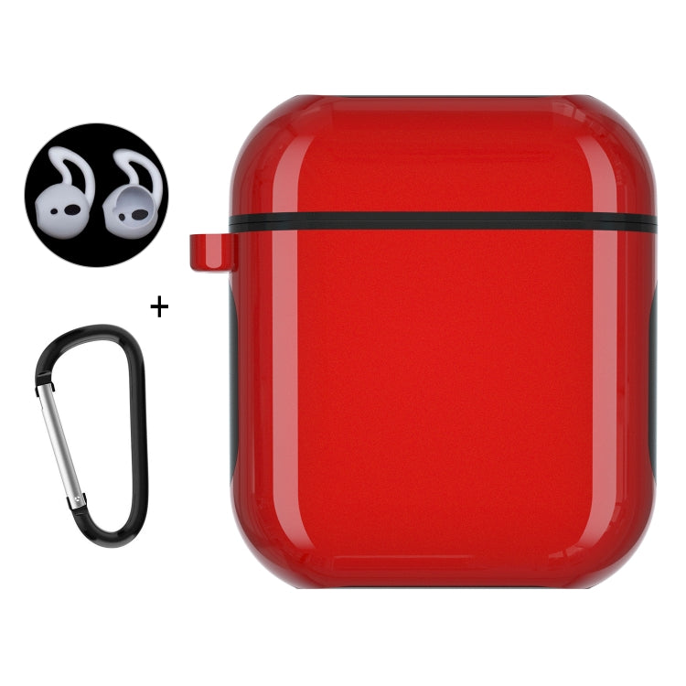 ENKAY Hat-Prince for Apple AirPods 1 / 2  Wireless Earphone PC Hard Protective Case with Carabiner and A Pair of Earplug