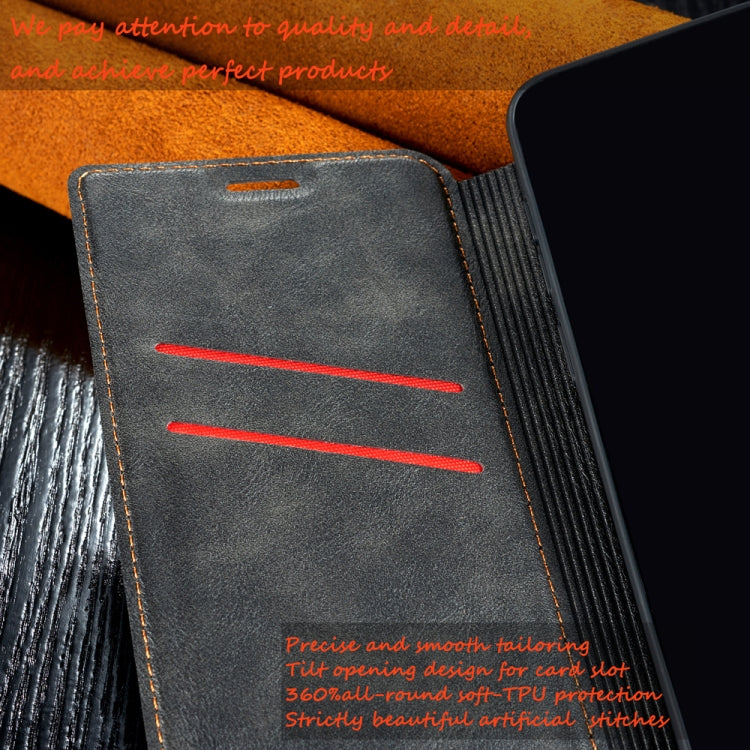For iPhone 6 & 6s Retro Simple Ultra-thin Magnetic Leather Case with Holder & Card Slots & Lanyard