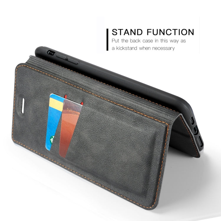 For iPhone 6 & 6s Retro Simple Ultra-thin Magnetic Leather Case with Holder & Card Slots & Lanyard