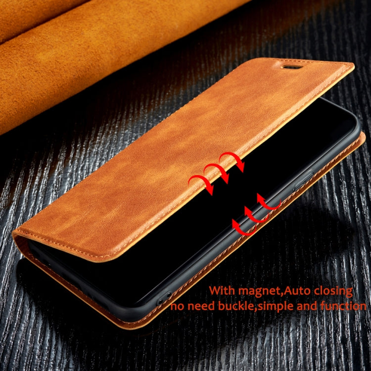 For iPhone SE 2022 / SE 2020 / 8 / 7  Retro Simple Ultra-thin Magnetic Leather Case with Holder & Card Slots & Lanyard