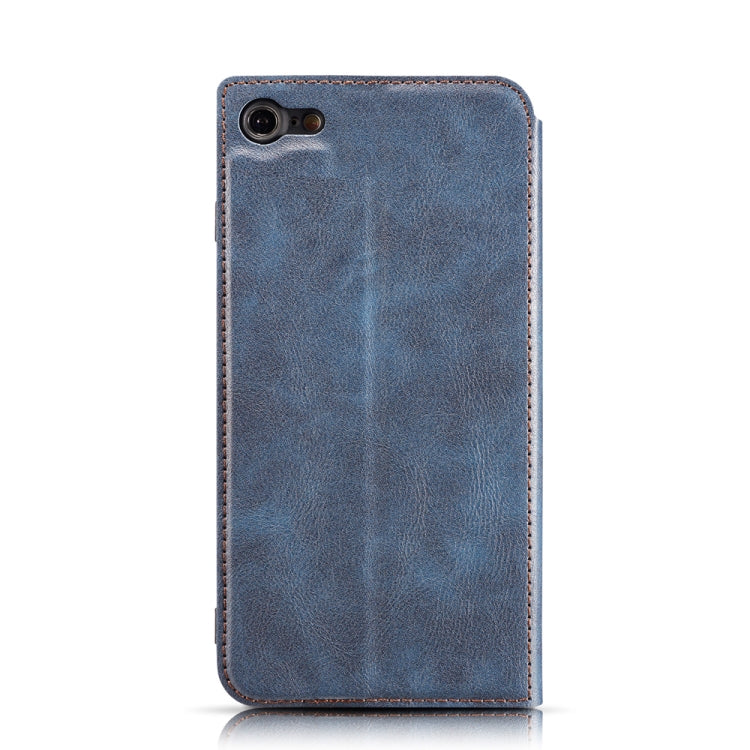 For iPhone SE 2022 / SE 2020 / 8 / 7  Retro Simple Ultra-thin Magnetic Leather Case with Holder & Card Slots & Lanyard