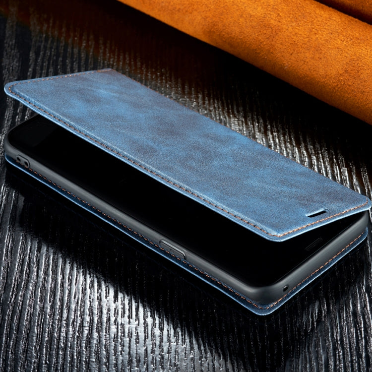For iPhone SE 2022 / SE 2020 / 8 / 7  Retro Simple Ultra-thin Magnetic Leather Case with Holder & Card Slots & Lanyard
