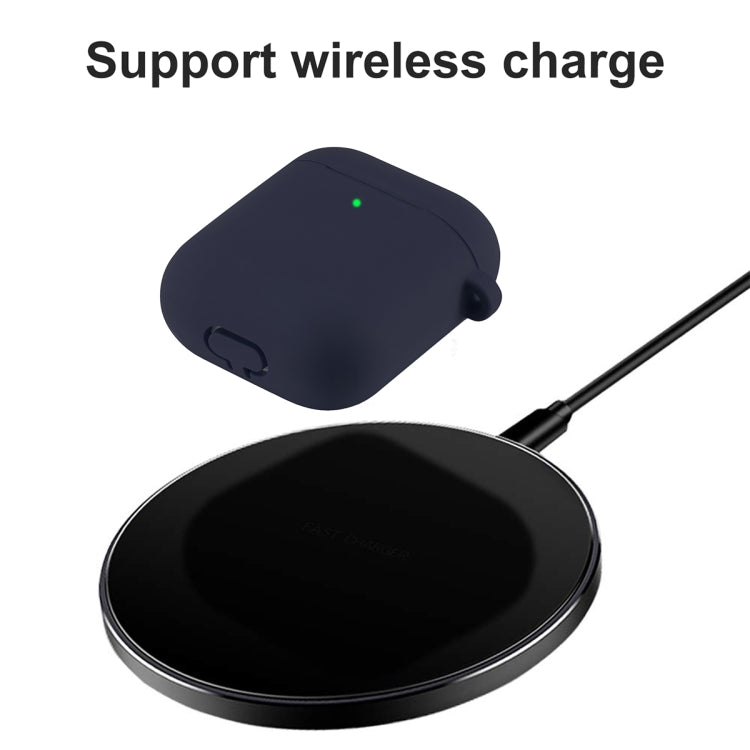ENKAY Hat-Prince for Apple AirPods 1 / 2 Wireless Earphone Silicone Soft Protective Case with Carabiner and A Pair of Earplug