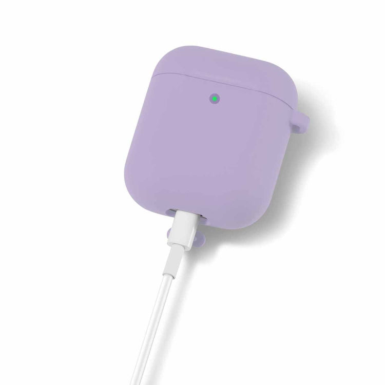 ENKAY Hat-Prince for Apple AirPods 1 / 2 Wireless Earphone Silicone Soft Protective Case with Carabiner and A Pair of Earplug