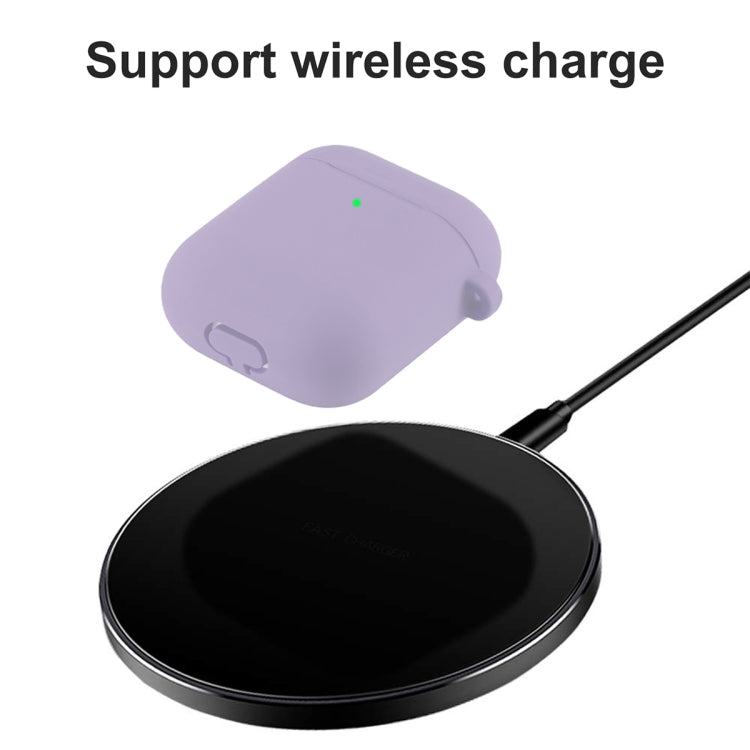 ENKAY Hat-Prince for Apple AirPods 1 / 2 Wireless Earphone Silicone Soft Protective Case with Carabiner and A Pair of Earplug