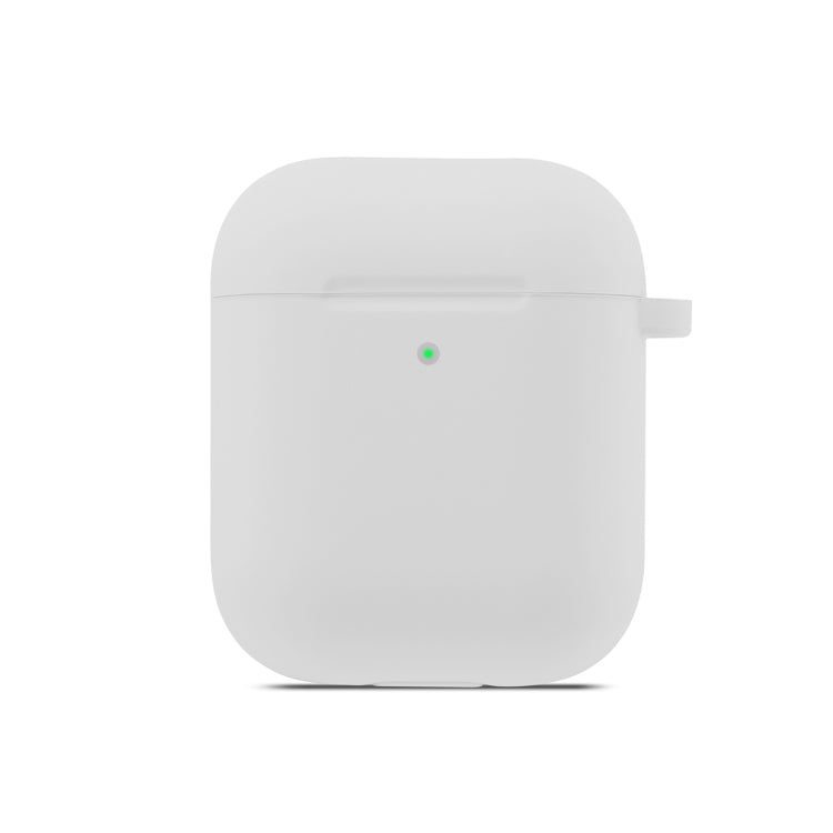 ENKAY Hat-Prince for Apple AirPods 1 / 2 Wireless Earphone Silicone Soft Protective Case with Carabiner and A Pair of Earplug