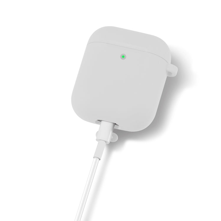 ENKAY Hat-Prince for Apple AirPods 1 / 2 Wireless Earphone Silicone Soft Protective Case with Carabiner and A Pair of Earplug