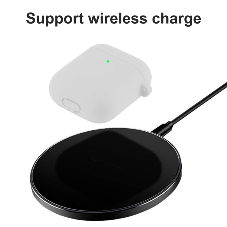 ENKAY Hat-Prince for Apple AirPods 1 / 2 Wireless Earphone Silicone Soft Protective Case with Carabiner and A Pair of Earplug