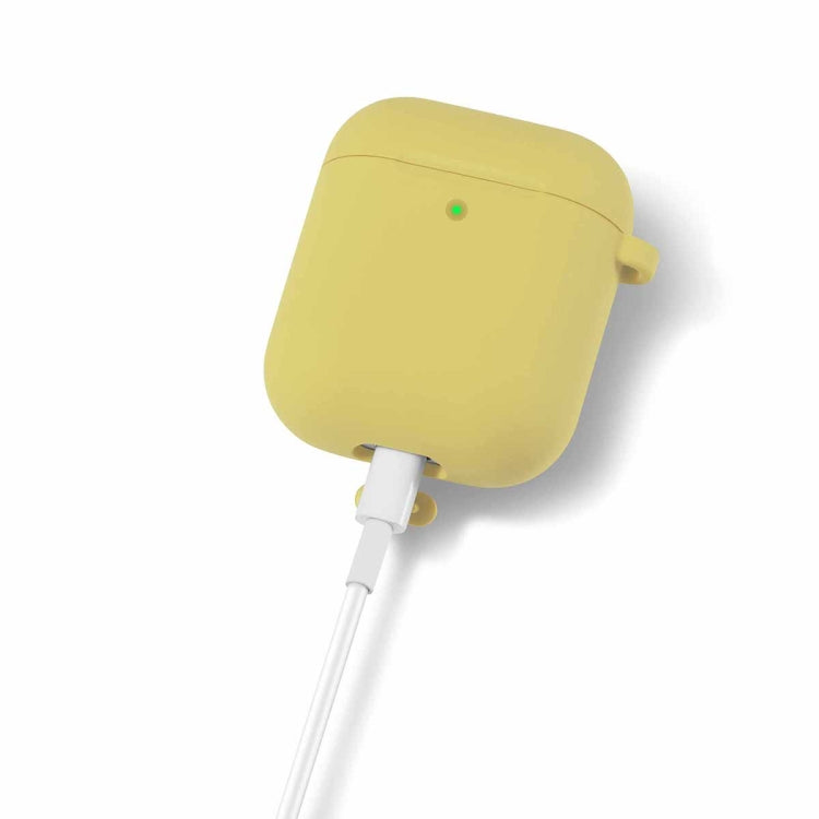 ENKAY Hat-Prince for Apple AirPods 1 / 2 Wireless Earphone Silicone Soft Protective Case with Carabiner and A Pair of Earplug