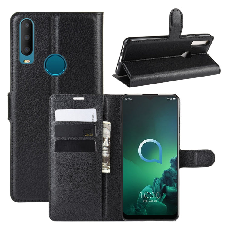 For Alcatel 3x (2019) Litchi Texture Horizontal Flip Leather Case with Wallet & Holder & Card Slots