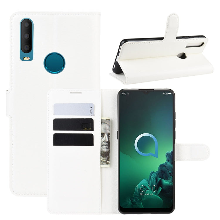 For Alcatel 3x (2019) Litchi Texture Horizontal Flip Leather Case with Wallet & Holder & Card Slots