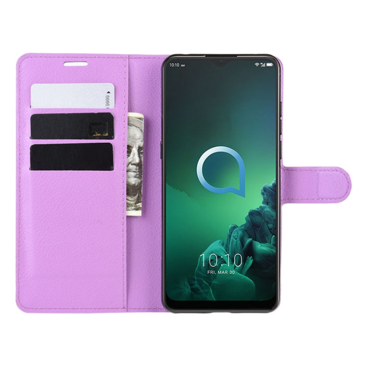 For Alcatel 3x (2019) Litchi Texture Horizontal Flip Leather Case with Wallet & Holder & Card Slots