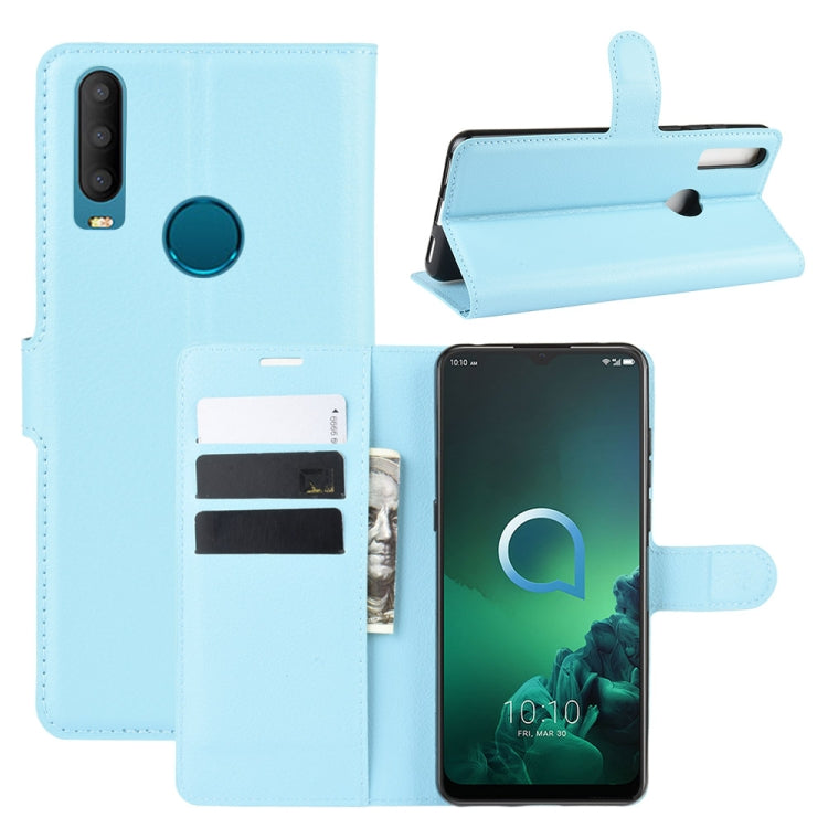 For Alcatel 3x (2019) Litchi Texture Horizontal Flip Leather Case with Wallet & Holder & Card Slots