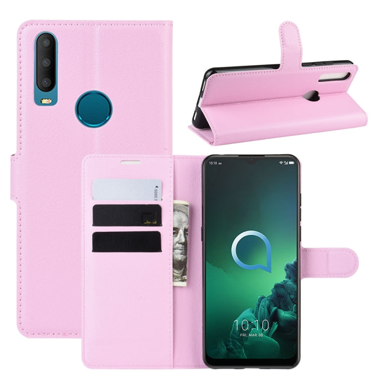 For Alcatel 3x (2019) Litchi Texture Horizontal Flip Leather Case with Wallet & Holder & Card Slots