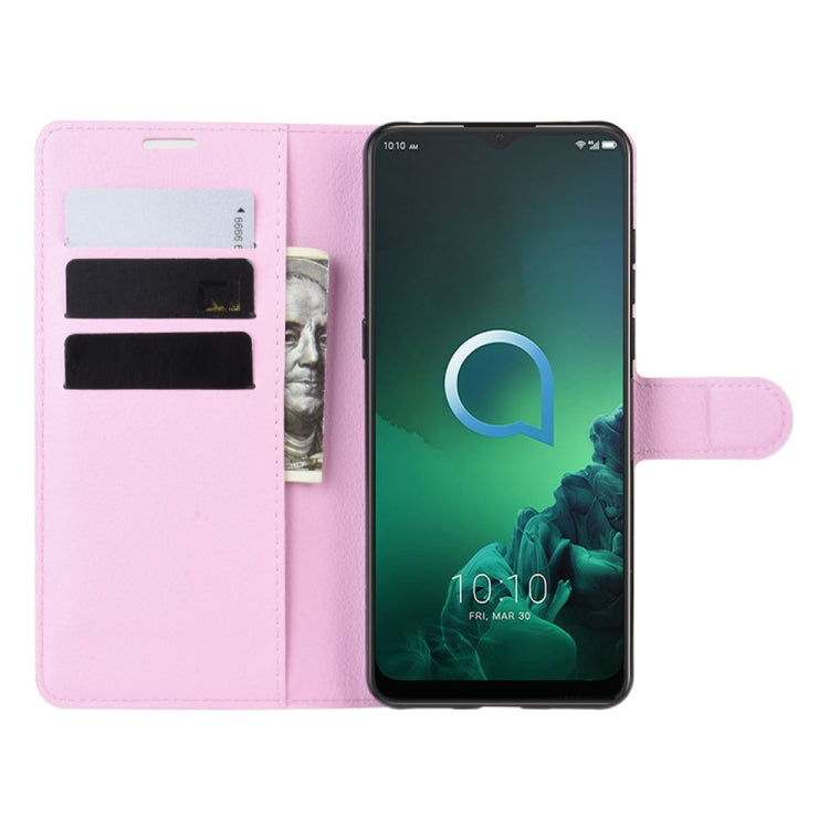 For Alcatel 3x (2019) Litchi Texture Horizontal Flip Leather Case with Wallet & Holder & Card Slots