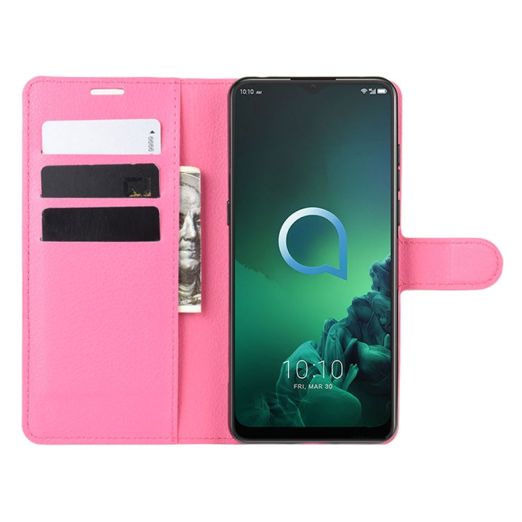 For Alcatel 3x (2019) Litchi Texture Horizontal Flip Leather Case with Wallet & Holder & Card Slots