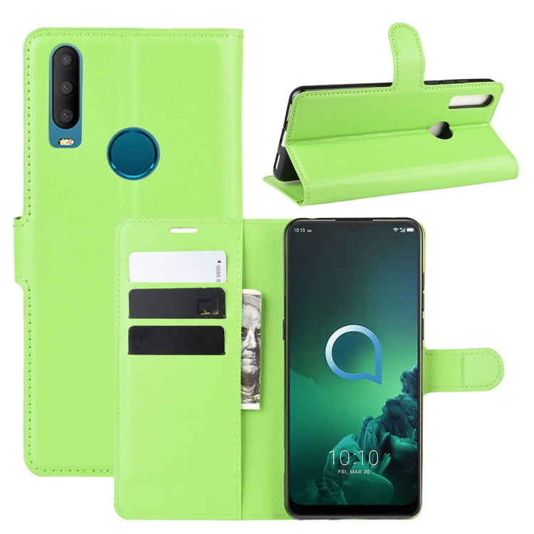 For Alcatel 3x (2019) Litchi Texture Horizontal Flip Leather Case with Wallet & Holder & Card Slots