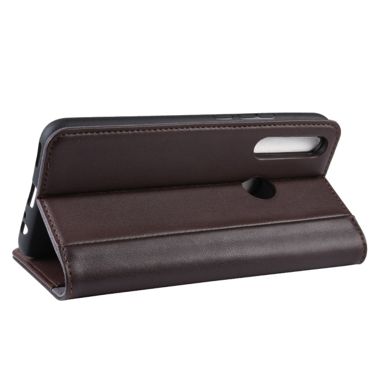 For Huawei Honor 9X Fingerprint Version Horizontal Flip Genuine Leather Case with Card Slots & Holder & Wallet