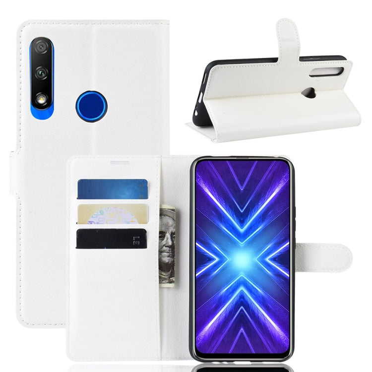 For Huawei Honor 9X Fingerprint Version Litchi Texture Horizontal Flip Leather Case with Wallet & Holder & Card Slots