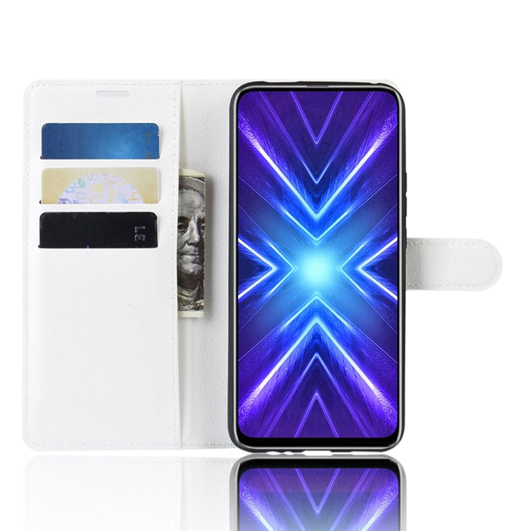 For Huawei Honor 9X Fingerprint Version Litchi Texture Horizontal Flip Leather Case with Wallet & Holder & Card Slots