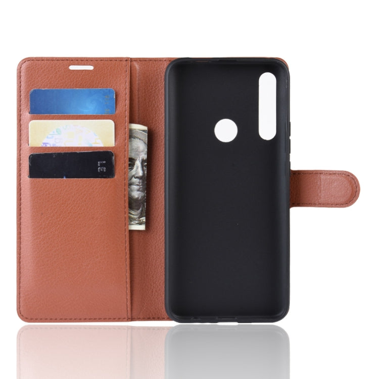 For Huawei Honor 9X Fingerprint Version Litchi Texture Horizontal Flip Leather Case with Wallet & Holder & Card Slots