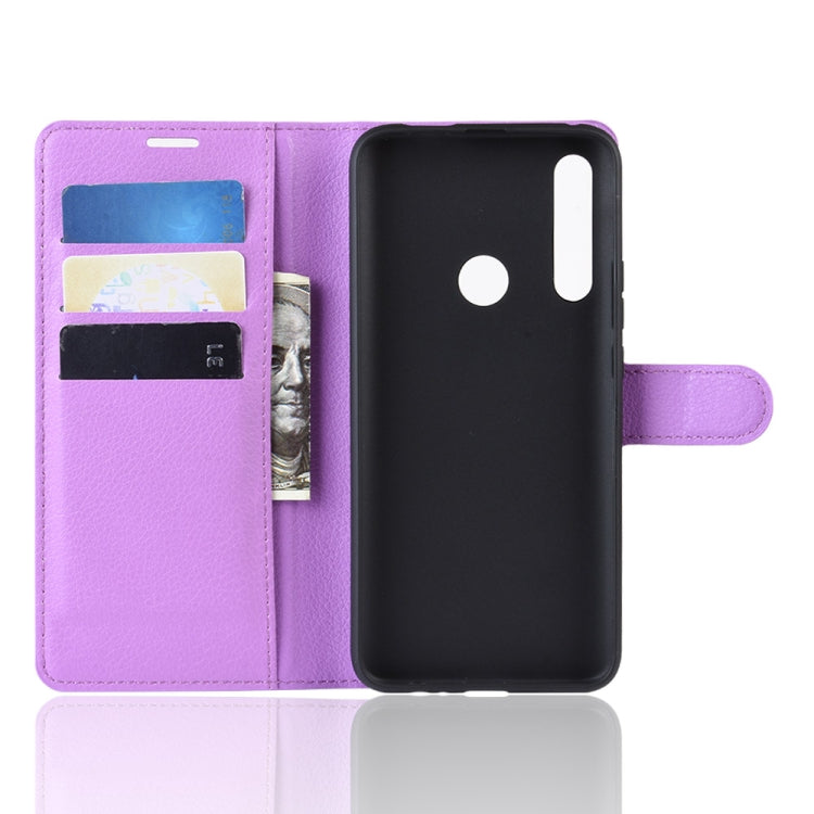 For Huawei Honor 9X Fingerprint Version Litchi Texture Horizontal Flip Leather Case with Wallet & Holder & Card Slots