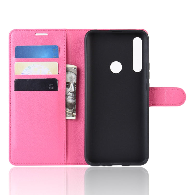 For Huawei Honor 9X Fingerprint Version Litchi Texture Horizontal Flip Leather Case with Wallet & Holder & Card Slots