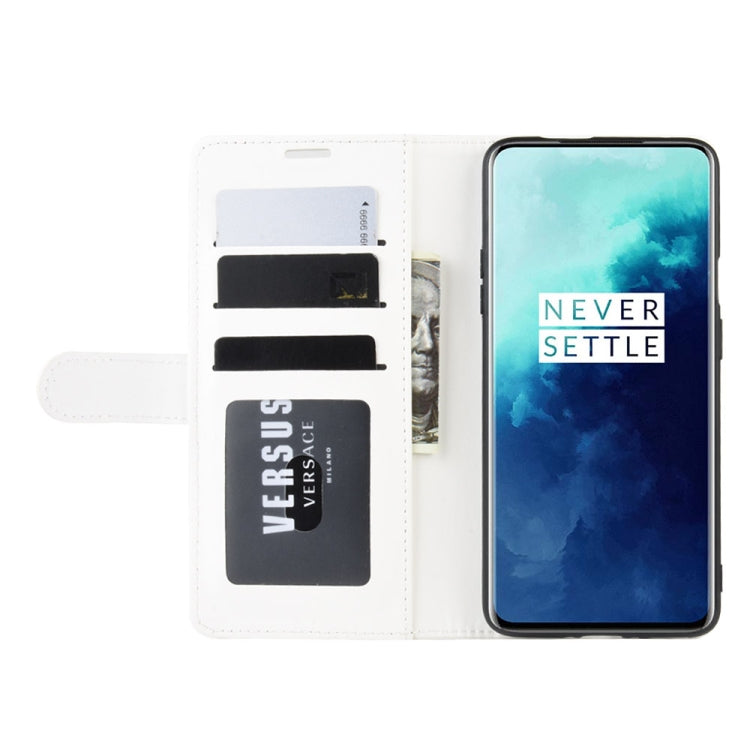 For OnePlus 7T Pro R64 Texture Single Fold Horizontal Flip Leather Case with Holder & Card Slots & Wallet
