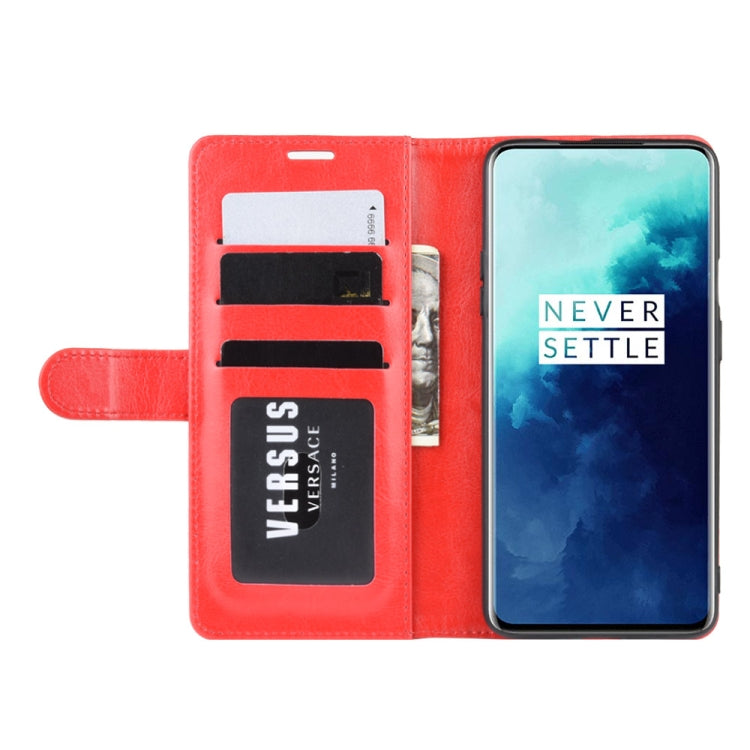 For OnePlus 7T Pro R64 Texture Single Fold Horizontal Flip Leather Case with Holder & Card Slots & Wallet
