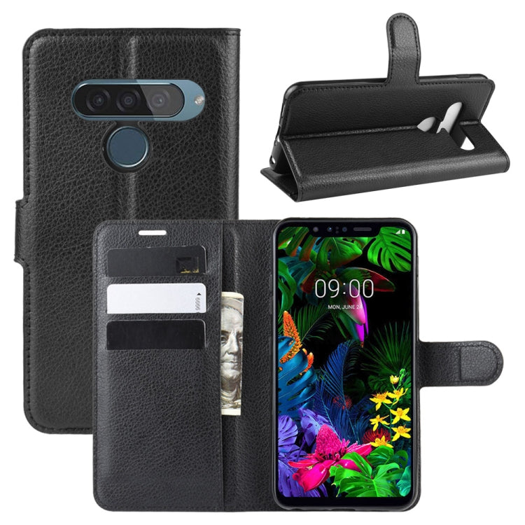 For LG G8S ThinQ Litchi Texture Horizontal Flip Leather Case with Wallet & Holder & Card Slots