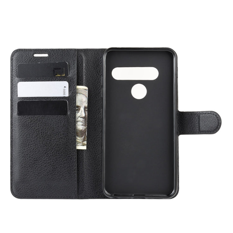 For LG G8S ThinQ Litchi Texture Horizontal Flip Leather Case with Wallet & Holder & Card Slots