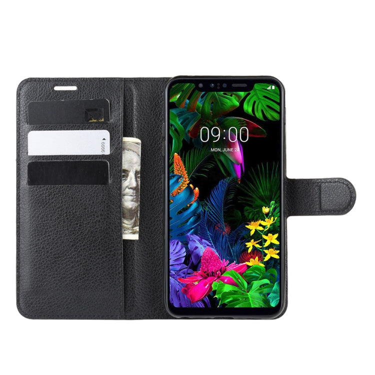 For LG G8S ThinQ Litchi Texture Horizontal Flip Leather Case with Wallet & Holder & Card Slots