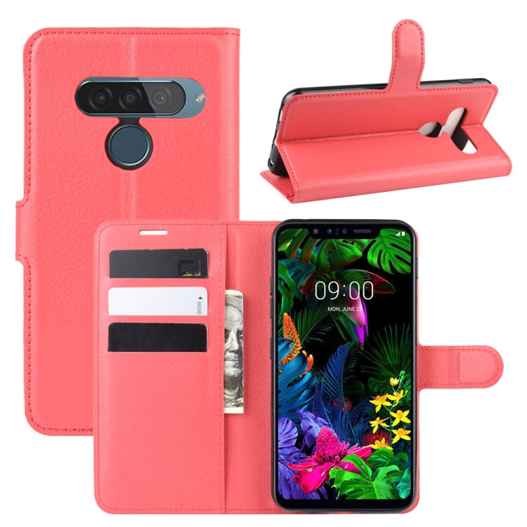 For LG G8S ThinQ Litchi Texture Horizontal Flip Leather Case with Wallet & Holder & Card Slots