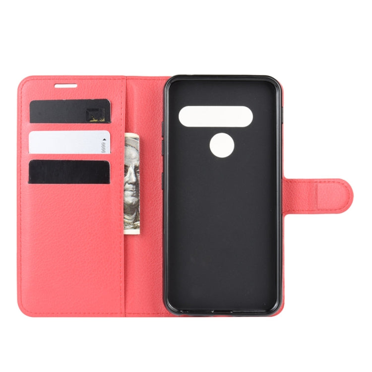 For LG G8S ThinQ Litchi Texture Horizontal Flip Leather Case with Wallet & Holder & Card Slots