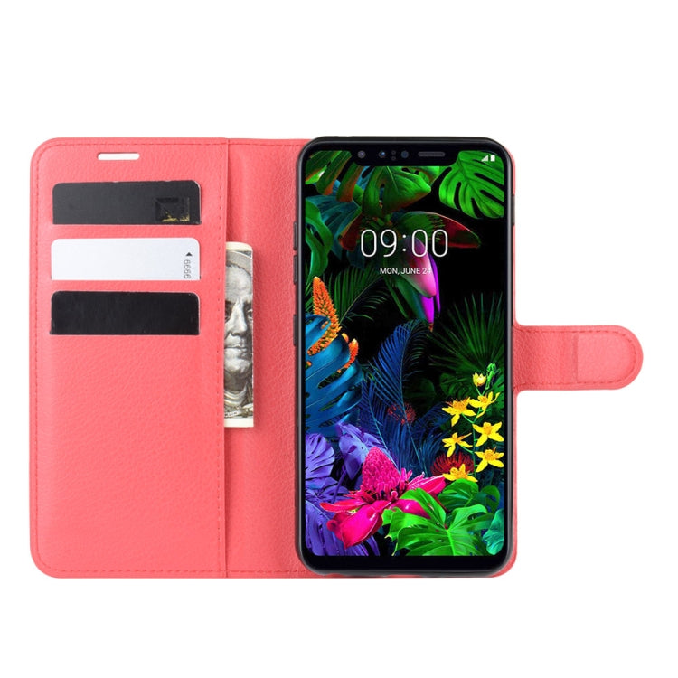 For LG G8S ThinQ Litchi Texture Horizontal Flip Leather Case with Wallet & Holder & Card Slots