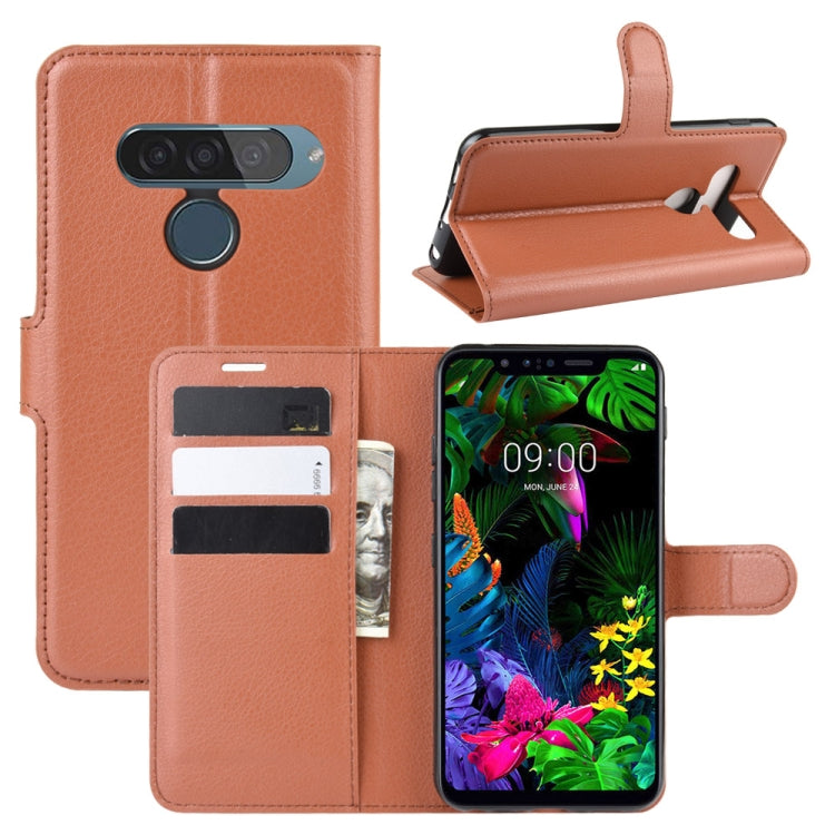 For LG G8S ThinQ Litchi Texture Horizontal Flip Leather Case with Wallet & Holder & Card Slots