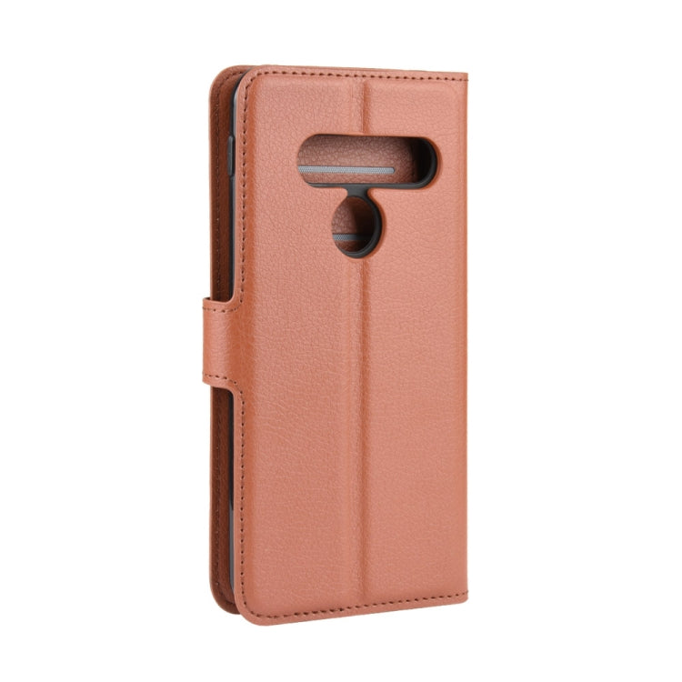 For LG G8S ThinQ Litchi Texture Horizontal Flip Leather Case with Wallet & Holder & Card Slots