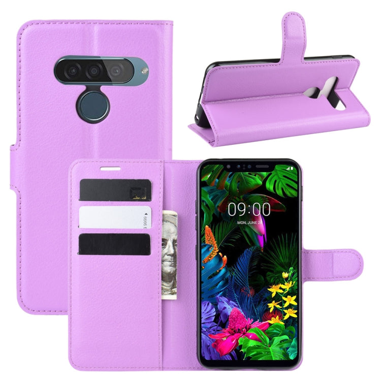 For LG G8S ThinQ Litchi Texture Horizontal Flip Leather Case with Wallet & Holder & Card Slots